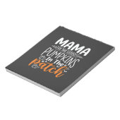 Mama Pompoenen Patch Halloween Design_1 Notitieblok (Linkerzijde)