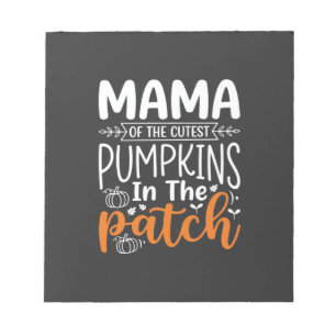 Mama Pompoenen Patch Halloween Design_1 Notitieblok