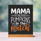 Mama Pompoenen Patch Halloween Ontwerp_1 Acryl Bord (Neutraal)
