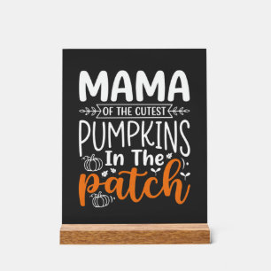Mama Pompoenen Patch Halloween Ontwerp_1 Acryl Bord