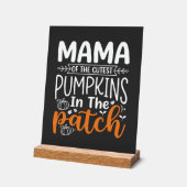Mama Pompoenen Patch Halloween Ontwerp_1 Acryl Bord (Hoek)