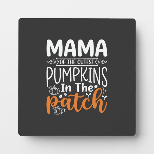 Mama Pompoenen Patch Halloween Ontwerp_1 Fotoplaat (Voorkant)