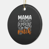 Mama Pompoenen Patch Halloween Ontwerp_1 Keramisch Ornament (Links)