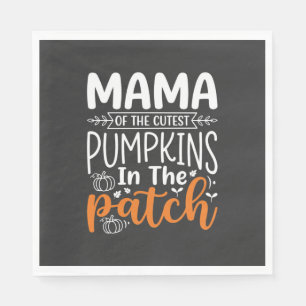 Mama Pompoenen Patch Halloween Ontwerp_1 Servet