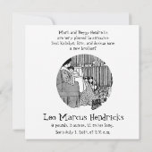 Mama Possum Humoureuze geboortefoto Aankondiging (Achterkant)