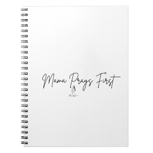 Mama Prays First Christelijk Moeder Notitieboek (Voorkant)