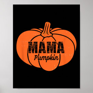 Mama Pumpkin Overeenkomstige Familie Halloween Tha Poster