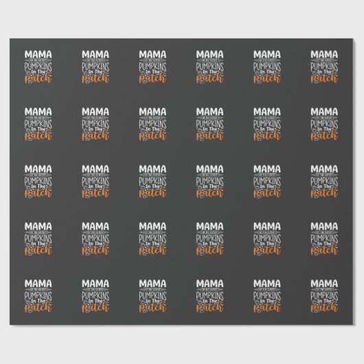 Mama Pumpkins Patch Halloween-ontwerp_1 Cadeaupapier (Vlak)