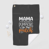 Mama Pumpkins Patch Halloween-ontwerp_1 Golfhanddoek (Insitu)
