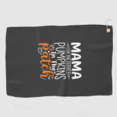 Mama Pumpkins Patch Halloween-ontwerp_1 Golfhanddoek (Horizontaal)