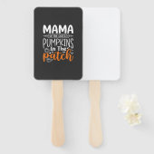 Mama Pumpkins Patch Halloween-ontwerp_1 Handwaaier (Voorkant en achterkant)