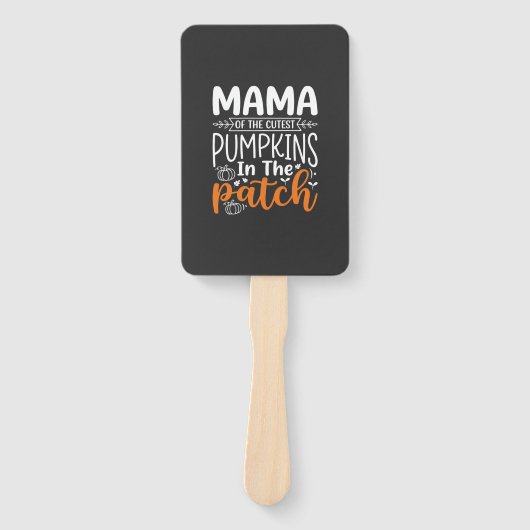Mama Pumpkins Patch Halloween-ontwerp_1 Handwaaier (Voorkant)