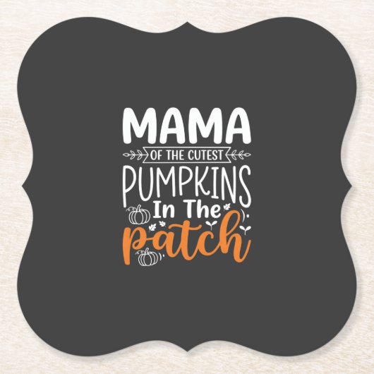Mama Pumpkins Patch Halloween-ontwerp_1 Kartonnen Onderzetters (Voorkant)