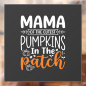 Mama Pumpkins Patch Halloween-ontwerp_1 Raamsticker (Vel 2)