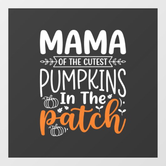 Mama Pumpkins Patch Halloween-ontwerp_1 Raamsticker (Vel)