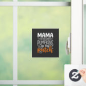 Mama Pumpkins Patch Halloween-ontwerp_1 Raamsticker (Huis)