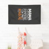 Mama Pumpkins Patch Halloween-ontwerp_1 Spandoek (Insitu)