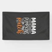 Mama Pumpkins Patch Halloween-ontwerp_1 Spandoek (Horizontaal)