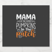 Mama Pumpkins Patch Halloween-ontwerp_1 Sparkling Wijnetiket (Enkel label)
