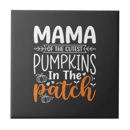 Mama Pumpkins Patch Halloween-ontwerp_1 Tegeltje (Voorkant)