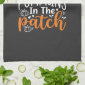 Mama Pumpkins Patch Halloween-ontwerp_1 Theedoek (Gevouwen)