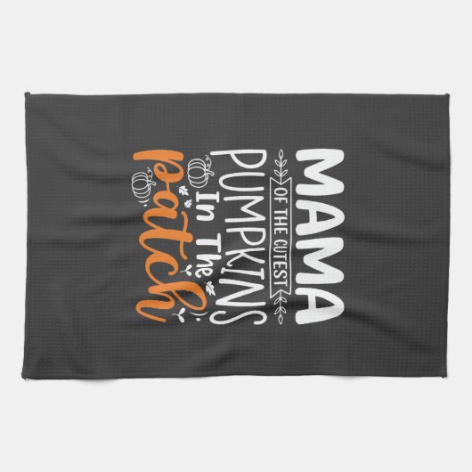 Mama Pumpkins Patch Halloween-ontwerp_1 Theedoek (Horizontaal)