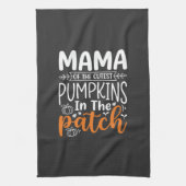 Mama Pumpkins Patch Halloween-ontwerp_1 Theedoek (Verticaal)