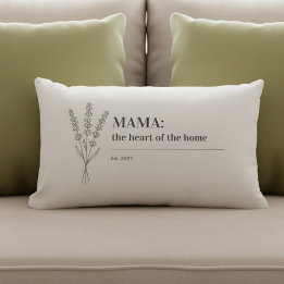 Mama Quote Heart of the Home Minimalist Kussen