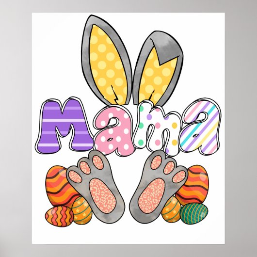 mama rabbit (2), retro, vintage poster (Voorkant)