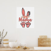 mama rabbit, retro, vintage poster (Keuken)