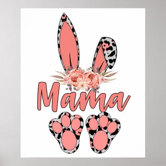 mama rabbit, retro, vintage poster (Voorkant)