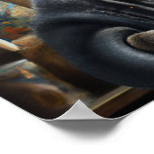 Mama Raccoon draagt een tricot coating en een bril Poster (Hoek)