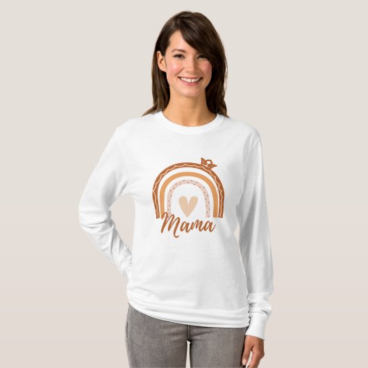 Mama Rainbow: Gift for Moederdag and New Mam T-shirt (Voorkant volledig)