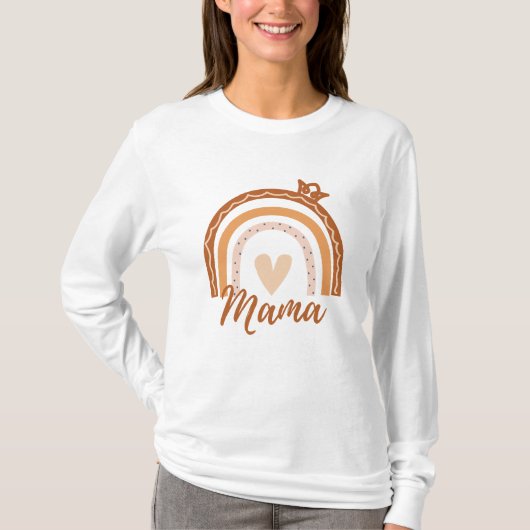 Mama Rainbow: Gift for Moederdag and New Mam T-shirt (Voorkant)