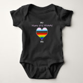Mama Rainbow Heart Baby Bodysuit (Voorkant)