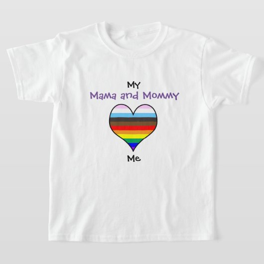Mama Rainbow Heart T-Shirt (Laagn)