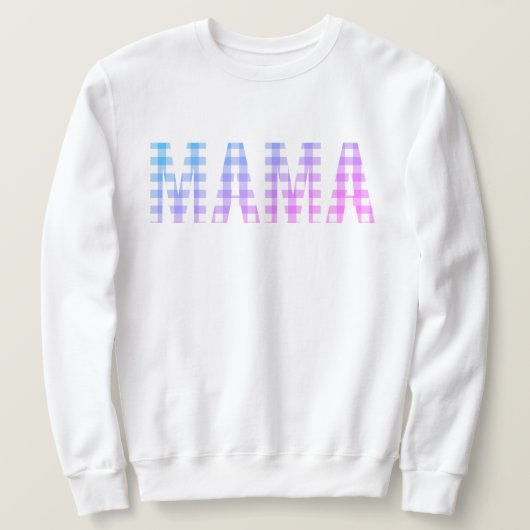Mama Rainbow Plaid Trui (Design voorkant)