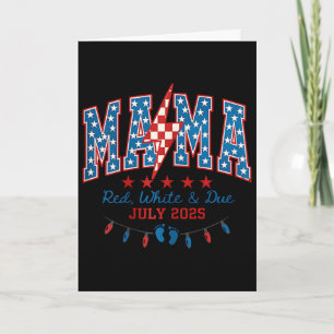 Mama Red, White And Due 4th Of July Zwangerschap D Kaart