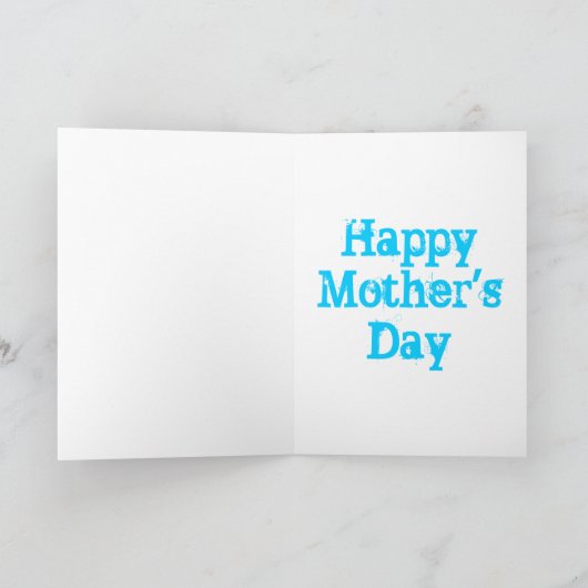 Mama Regels Levendige Blauwgroen Abstracte Moederd Kaart (Binnen)