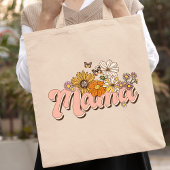 Mama Retro Floral Tote Bag