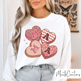 Mama Retro Groovy,Hearts Mama, Mother's Day, Trui
