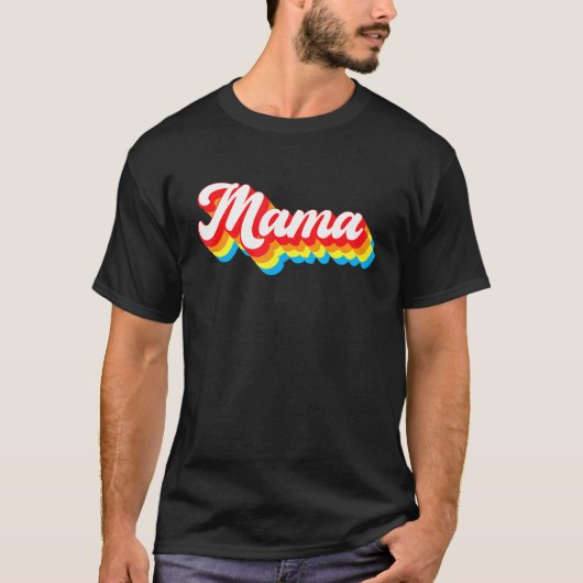Mama Retro Moederdag Birthday T-shirt (Voorkant)