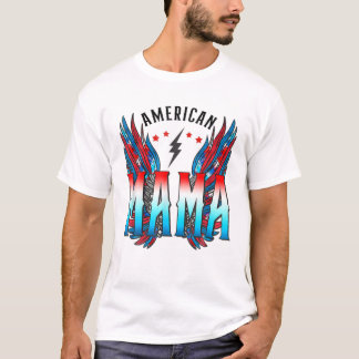 Mama Retro Wings Retro 4e T-shirt