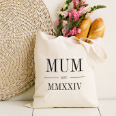 MAMA ROMEINS CIJFER JAAR VASTGESTELD TOTE BAG
