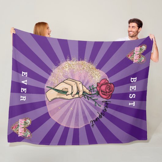 Mama Roos past beste ooit aan Fleece Deken (In situ)