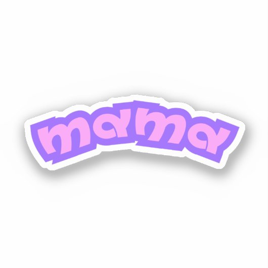 Mama | Roze Moeder Nieuwe Moeder Moedertje Sticker (Voorkant)