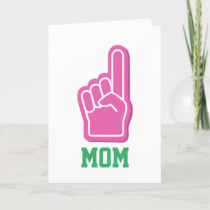 MAMA Roze Sportvinger UW NUMMER EEN Moederdag Feestdagen Kaart