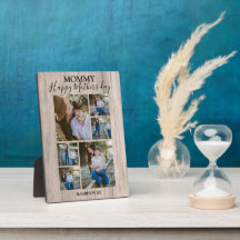 mama | Rustisch hout | Foto Collage Plaque