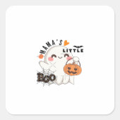 Mama’s Boo – Cute Kawaii Halloween Boo 2025 Graphi Vierkante Sticker (Voorkant)
