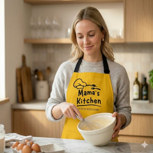 Mama’s Kitchen Lady Chef Personalized Schort